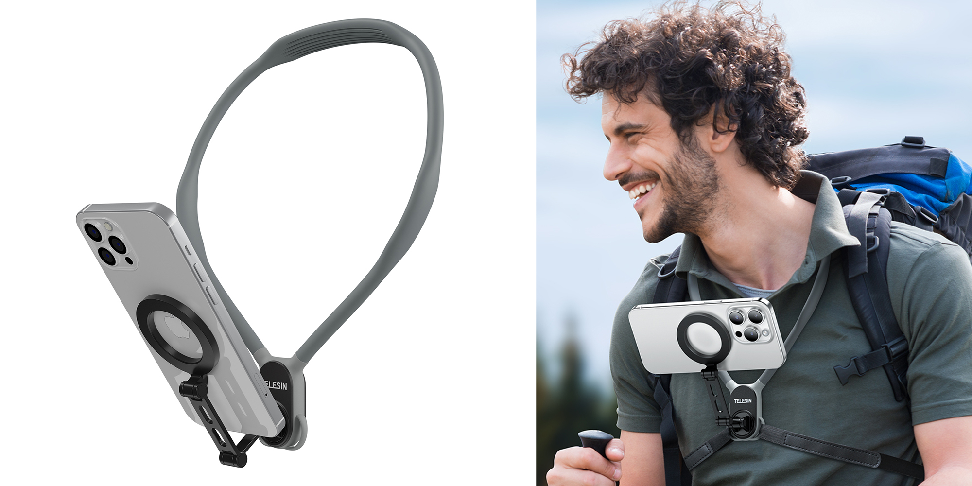 Opaska na szyję z uchwytem magnetycznym Telesin MNM-002 do smartfonów 